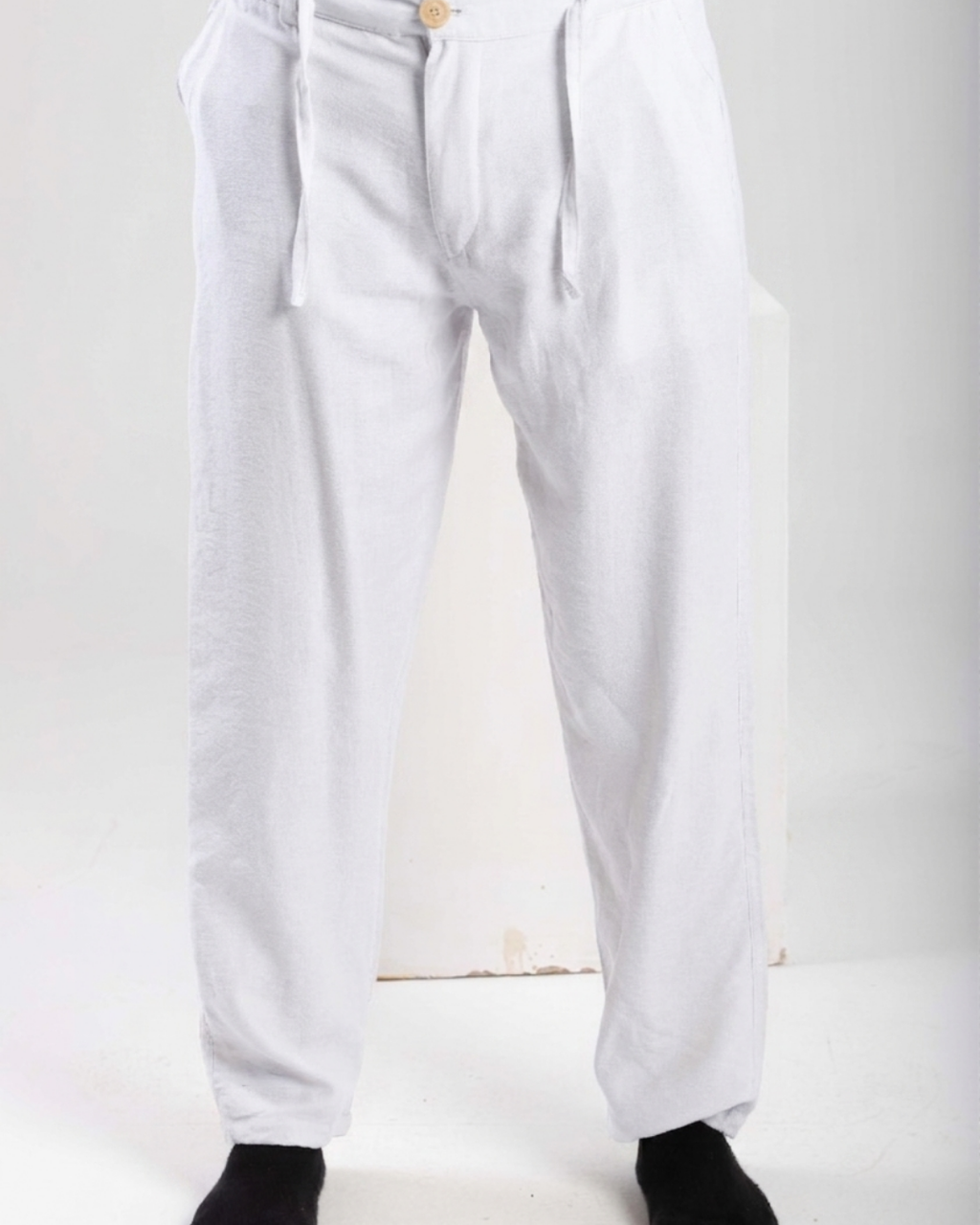 Relaxed Linen Pant - White