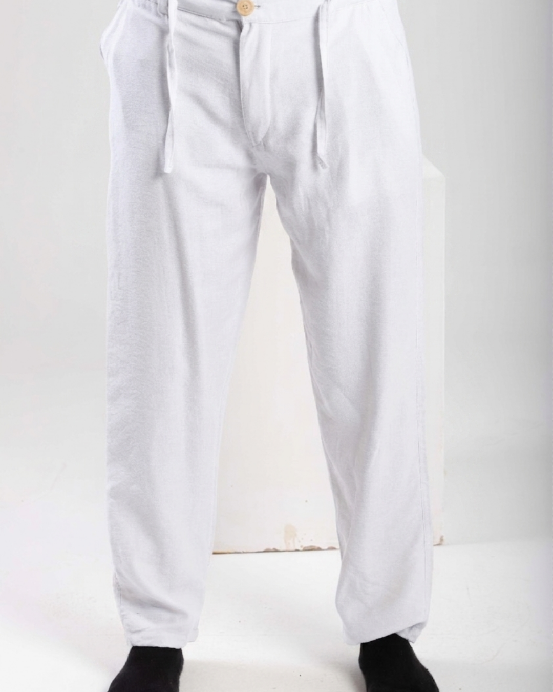 Relaxed Linen Pant - White