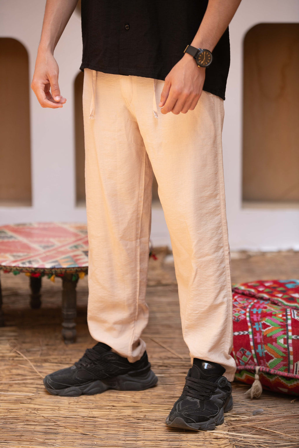 Relaxed Linen Pant - Beige