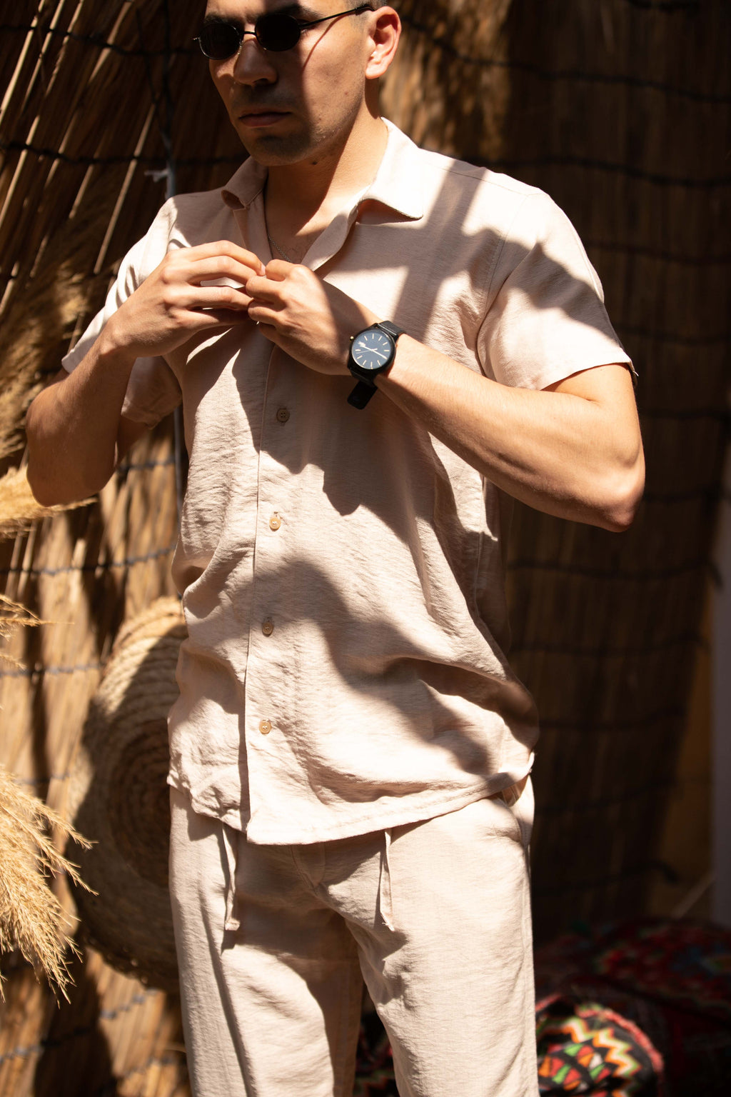 Relaxed Linen Shirt - Beige