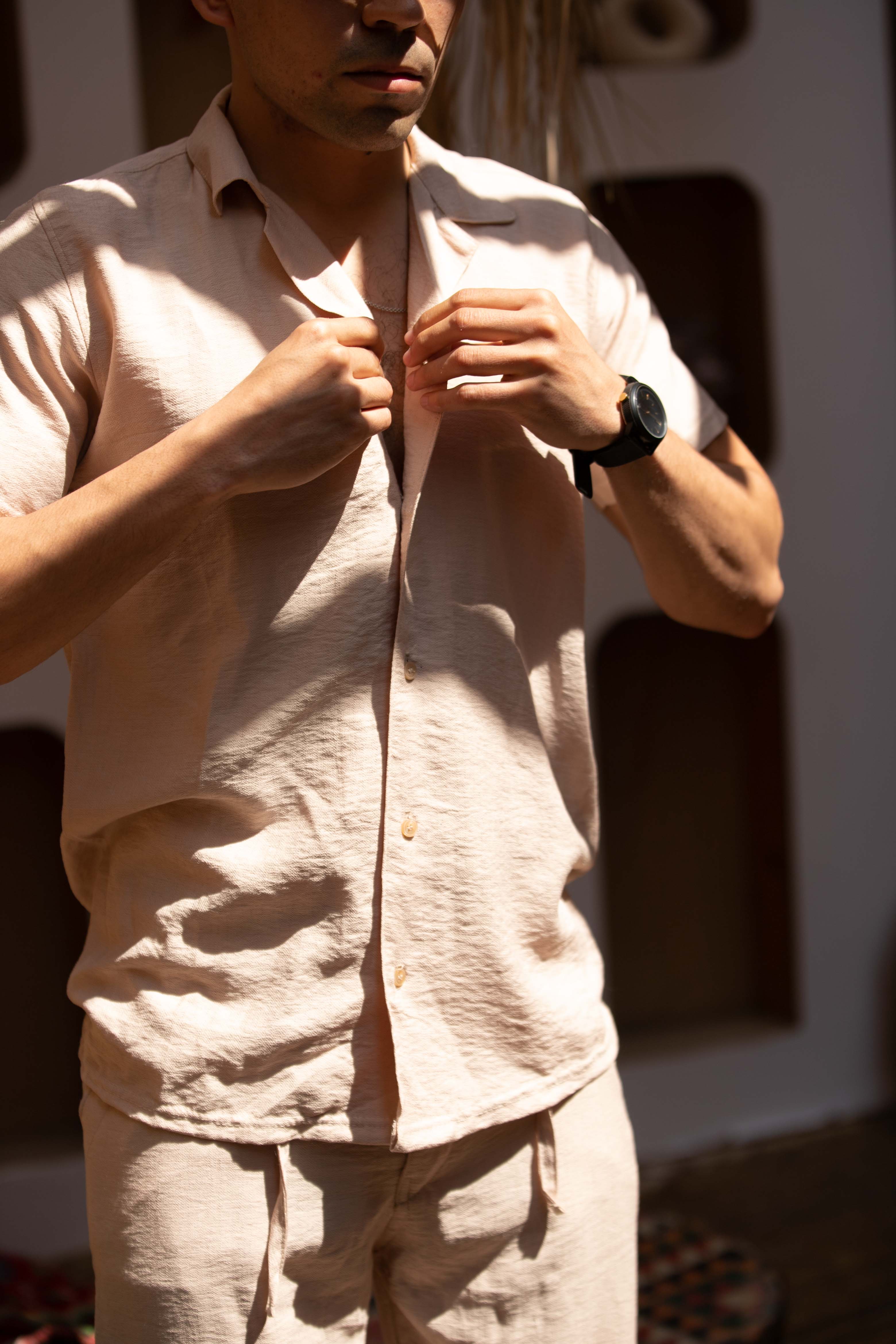 Relaxed Linen Shirt - Beige