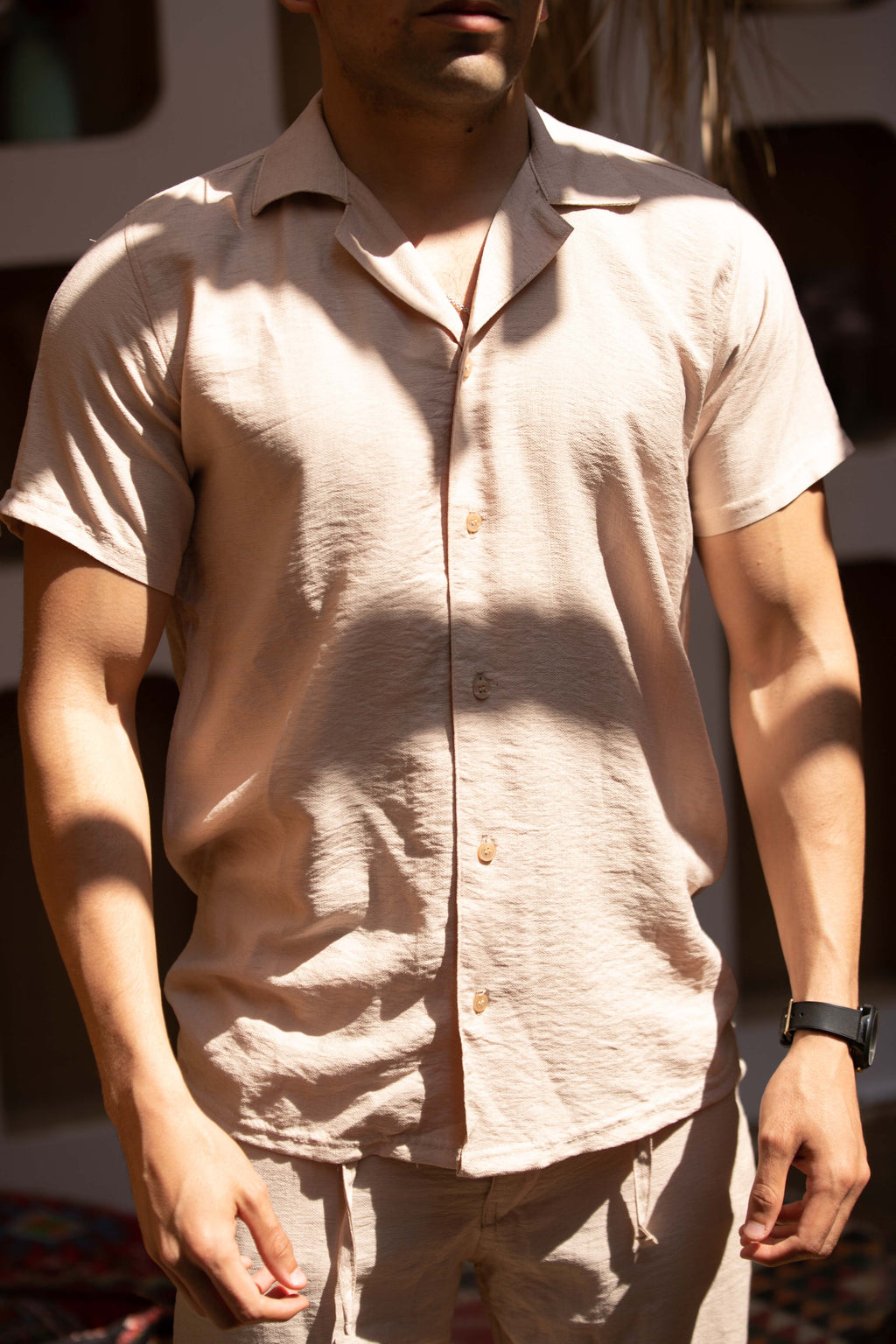 Relaxed Linen Shirt - Beige