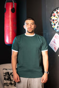 Essential Ringer TShirt - GreenXWhite