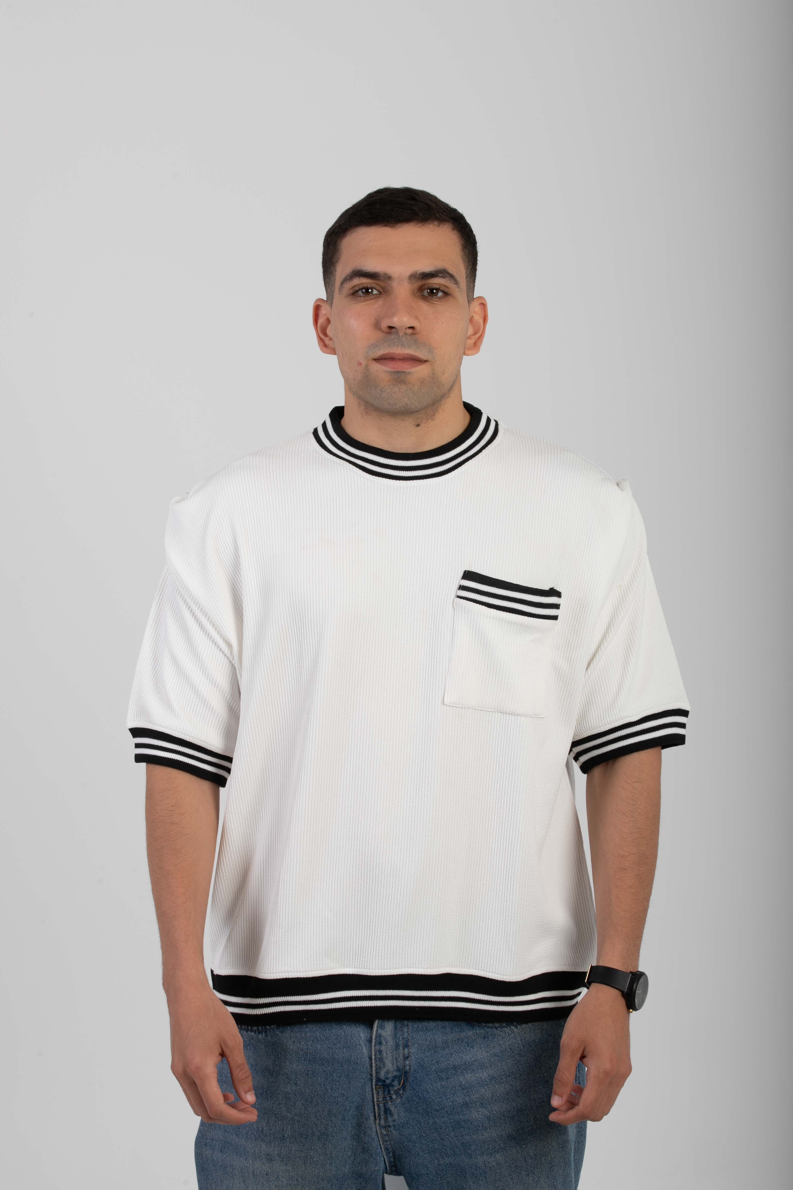 Boxy Knitted Tee - White