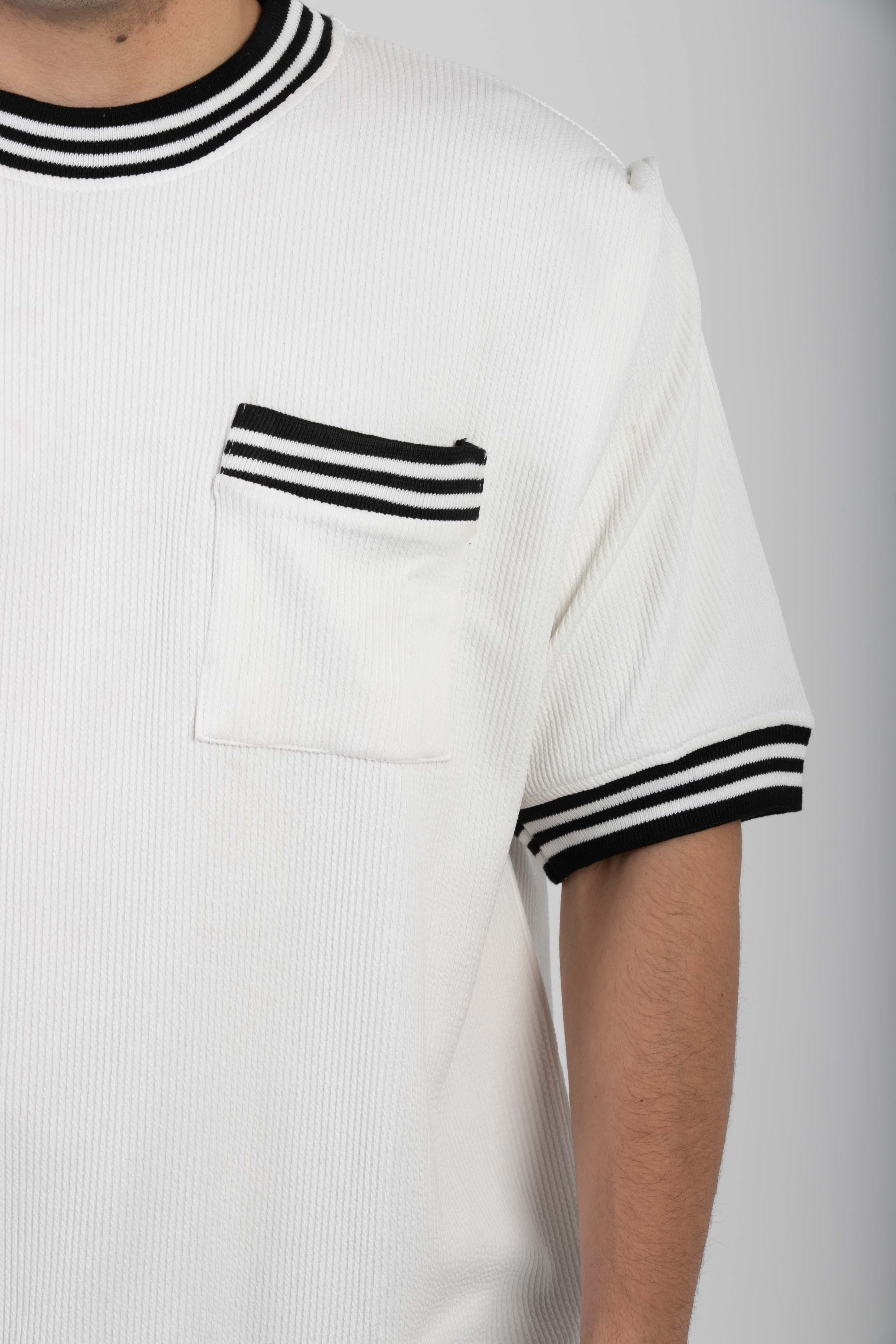 Boxy Knitted Tee - White