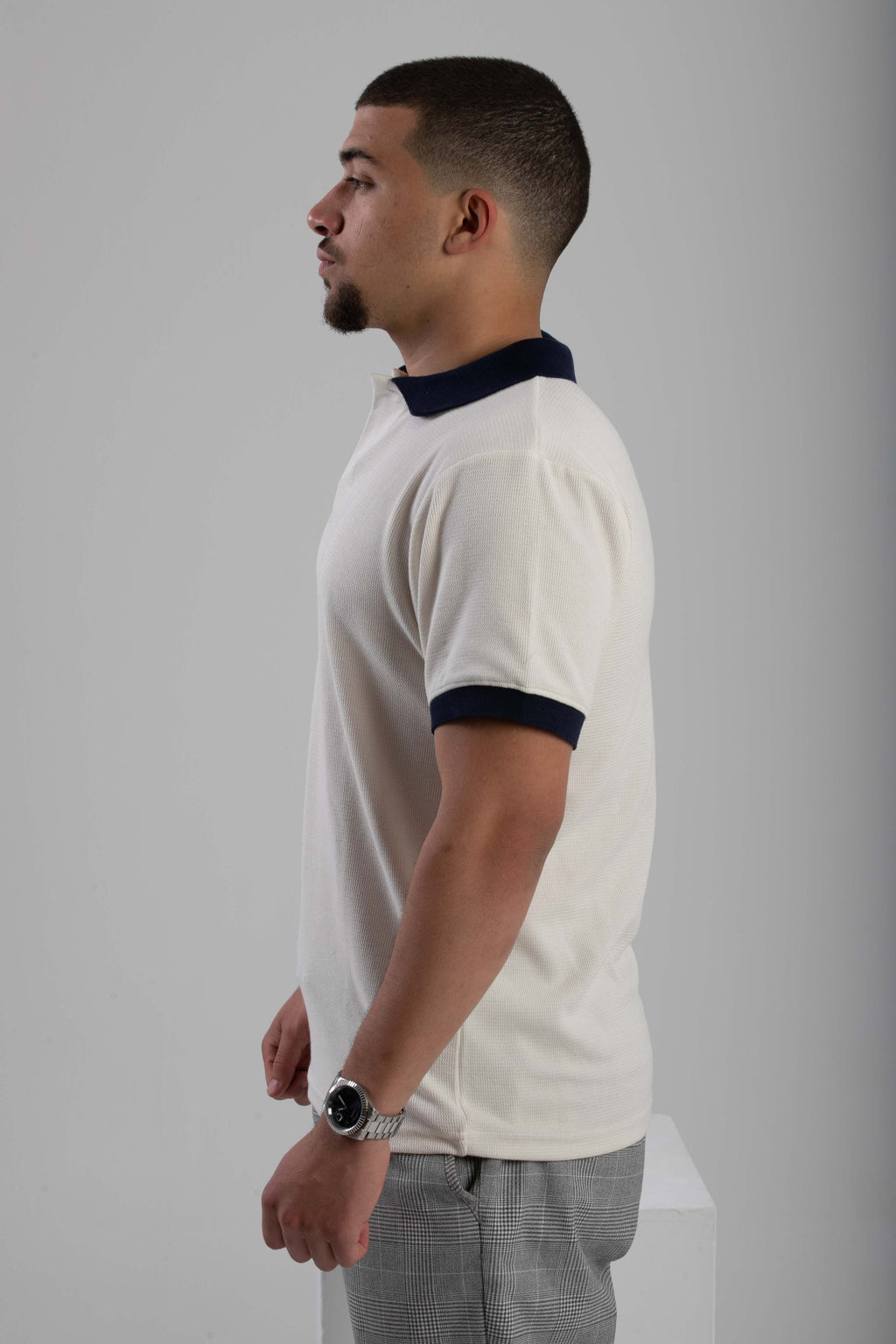 Essential Knitted Polo - White