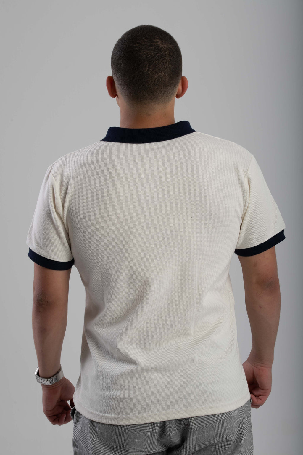 Essential Knitted Polo - White