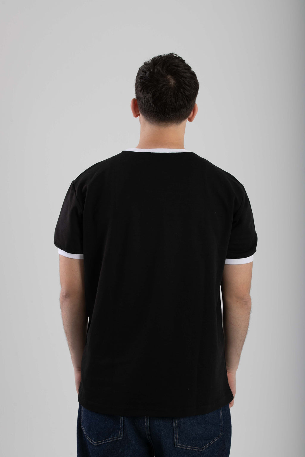 Essential Ringer TShirt - BlackXWhite