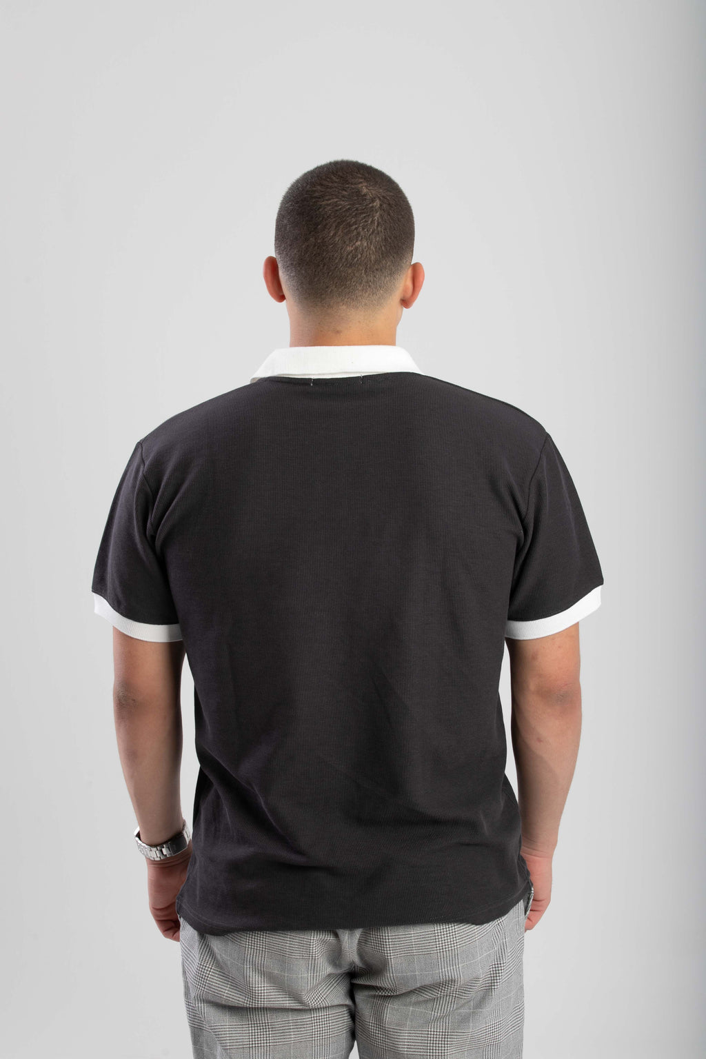 Essential Knitted Polo - Dark Gray