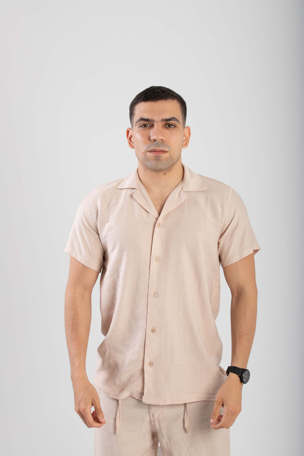 Relaxed Linen Shirt - Beige