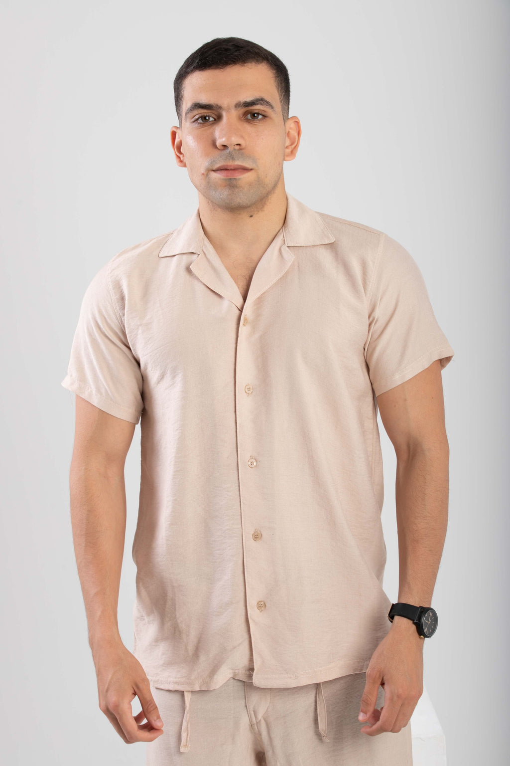 Relaxed Linen Shirt - Beige