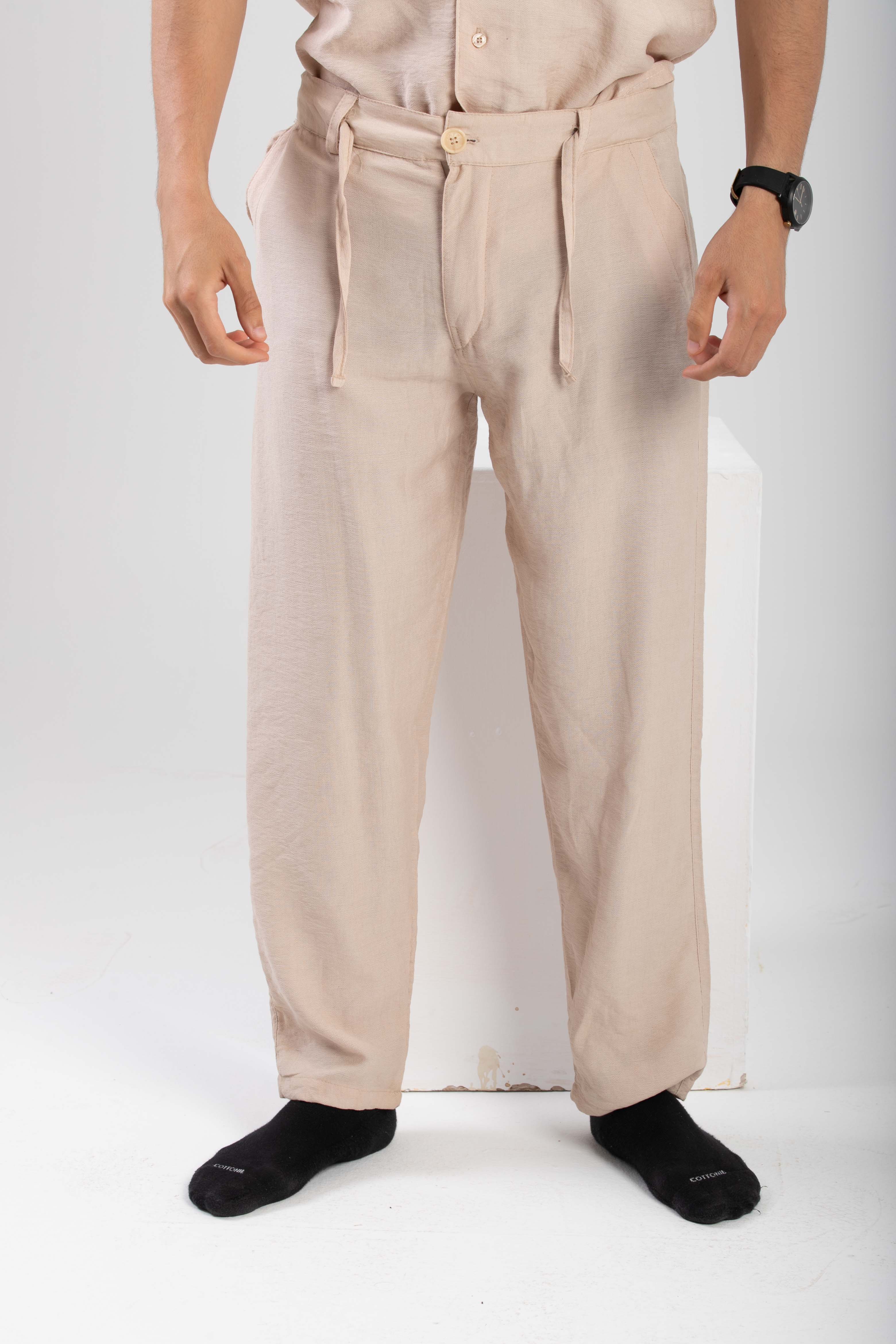 Relaxed Linen Pant - Beige