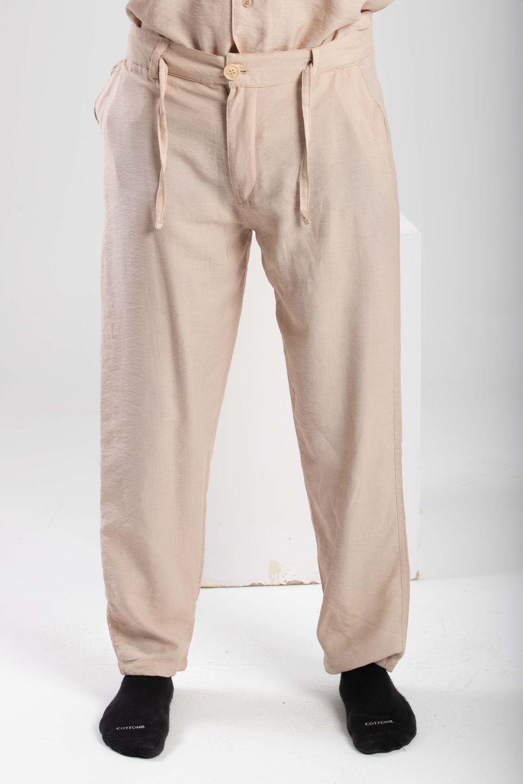 Relaxed Linen Pant - Beige