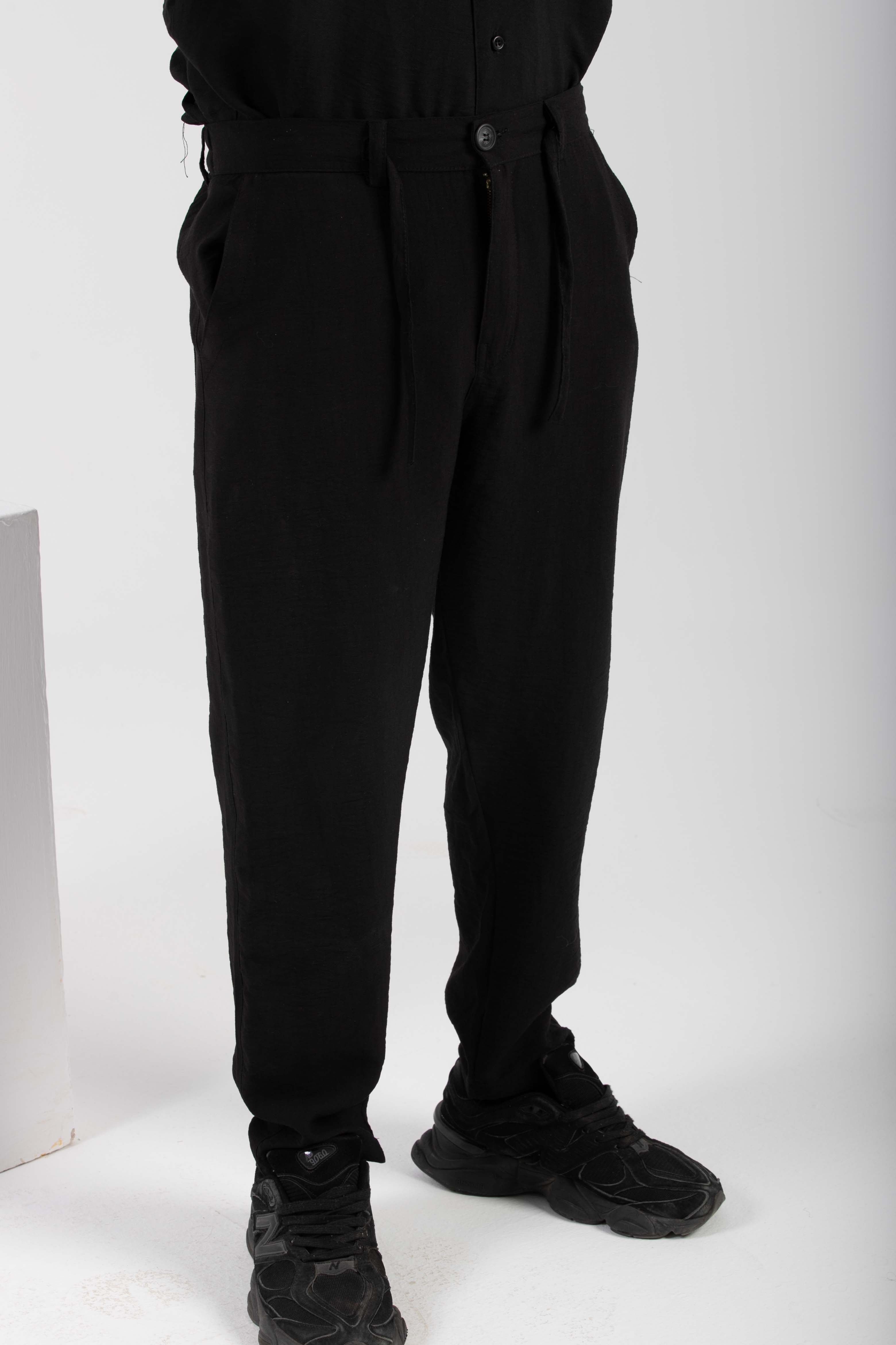 Relaxed Linen Pant - Black