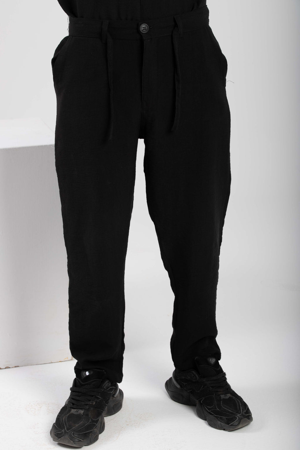 Relaxed Linen Pant - Black