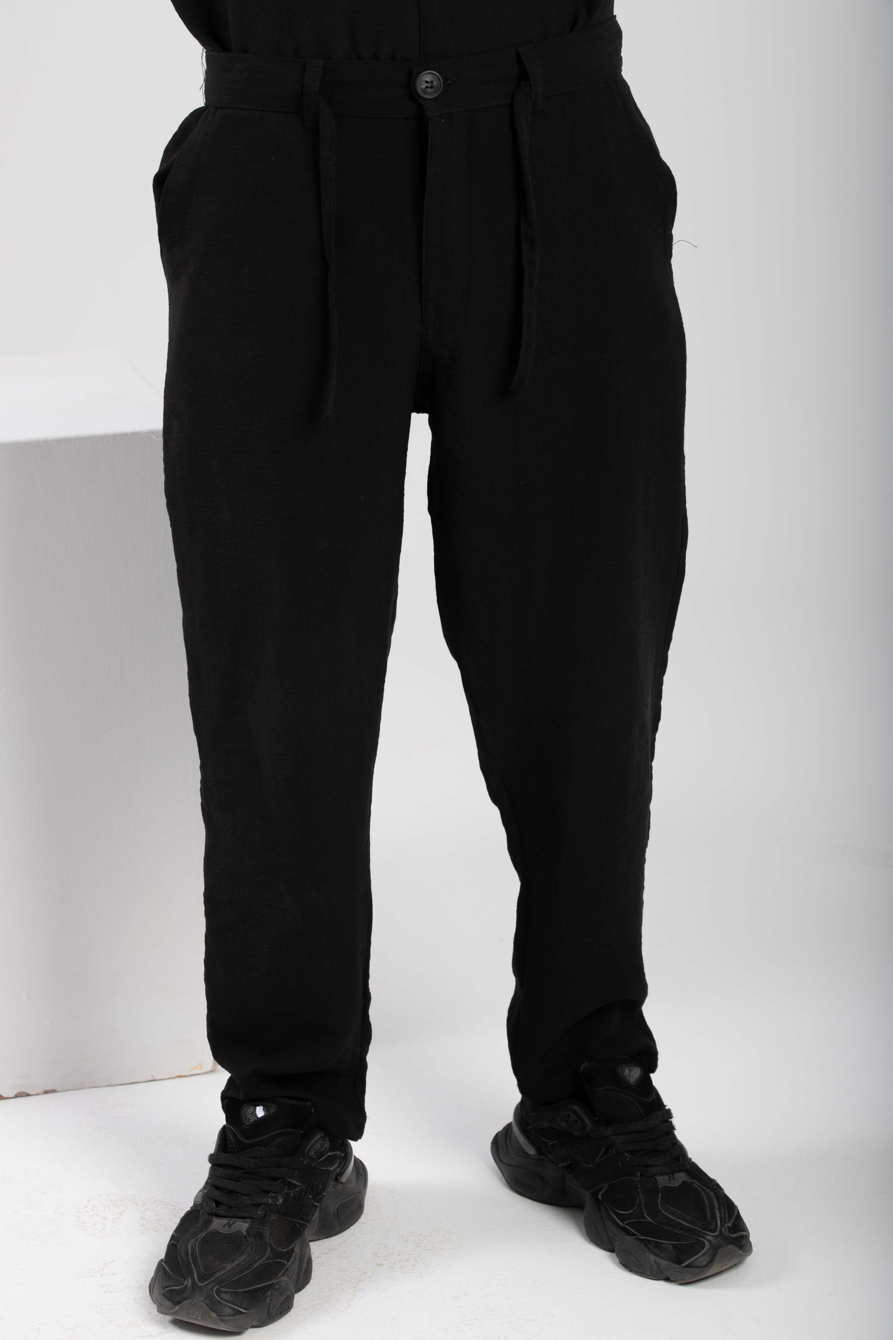 Relaxed Linen Pant - Black